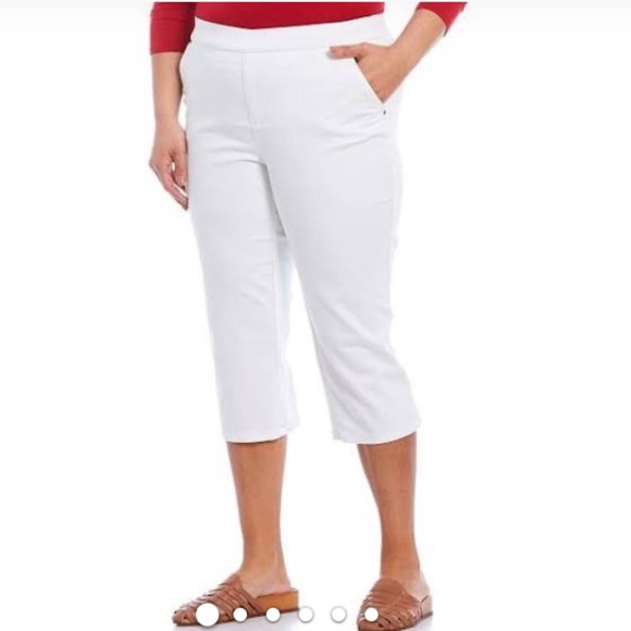 20. Intro The Fit Rose Fringe Capri in White - Picture 3 of 15